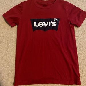 boys red levi t-shirt